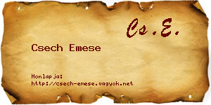 Csech Emese névjegykártya
